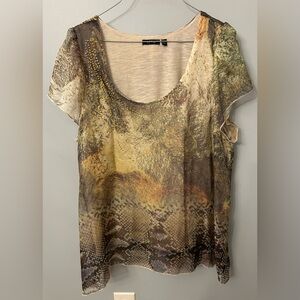 Apt. 9 Multicolor Snake Print Women's Blouse